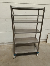 Mobile s/s rack - 97x48x172 cm 